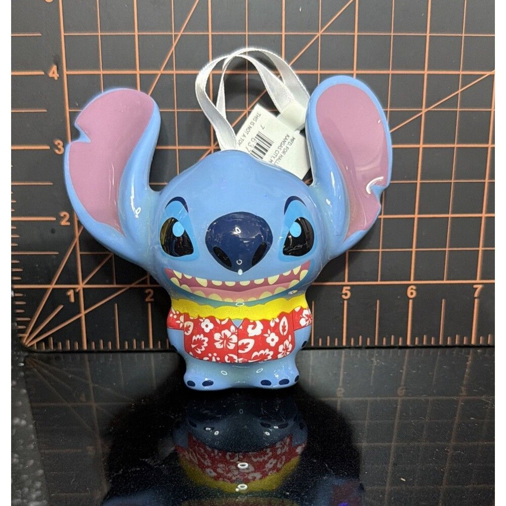 2021 Disney Lilo & Stitch Ceramic Christmas Ornament Hawaiian Shirt New Tag